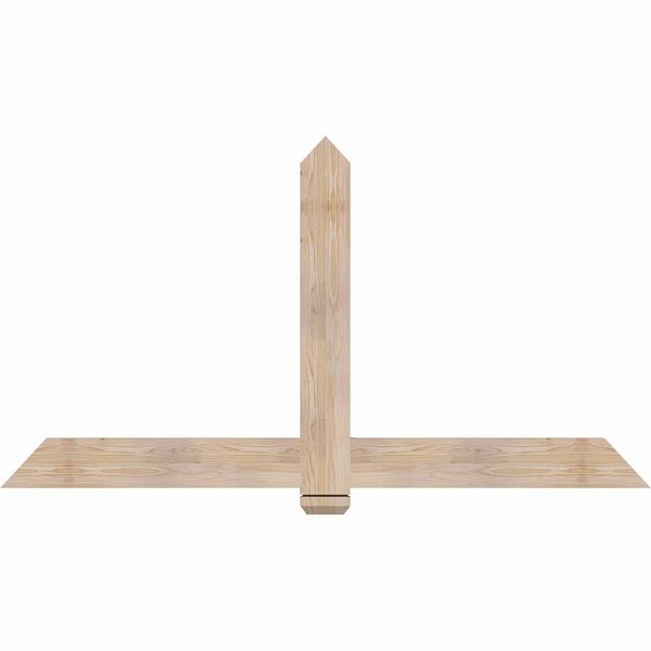 Ekena Millwork Eugene Smooth Timber Gable Bracket, Douglas Fir, 72"W x 39"H x 1 1/2"D x 5 1/2"F, 13/12 Pitch GBW072X39X0206EUG00SDF - main